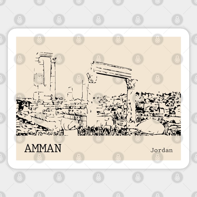 Amman Jordan Sticker by Lakeric